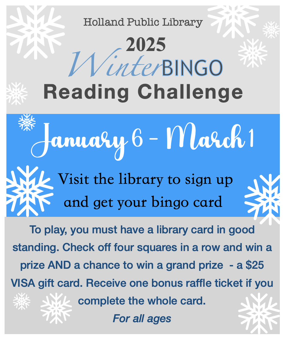 WInter Bingo Jan 6- March 1 2025