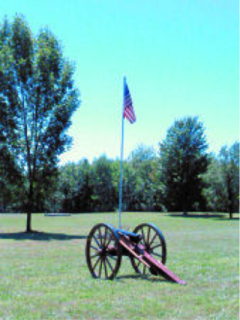 wagon with flag